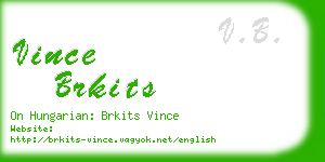 vince brkits business card